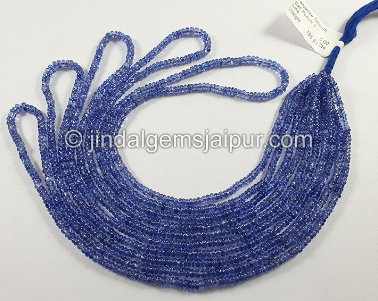 Tanzanite Smooth Roundelle Ponchi Beads