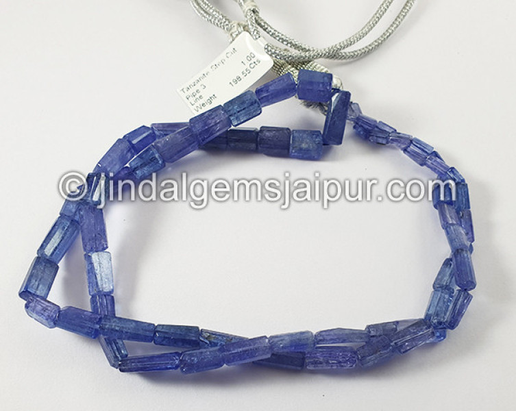 Tanzanite Step Cut Pipe Shape Beads