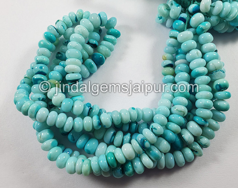 Multi Opal Smooth Roundelle Shape Beads