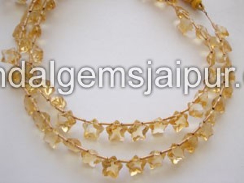 Citrine Star Cut Shape Beads