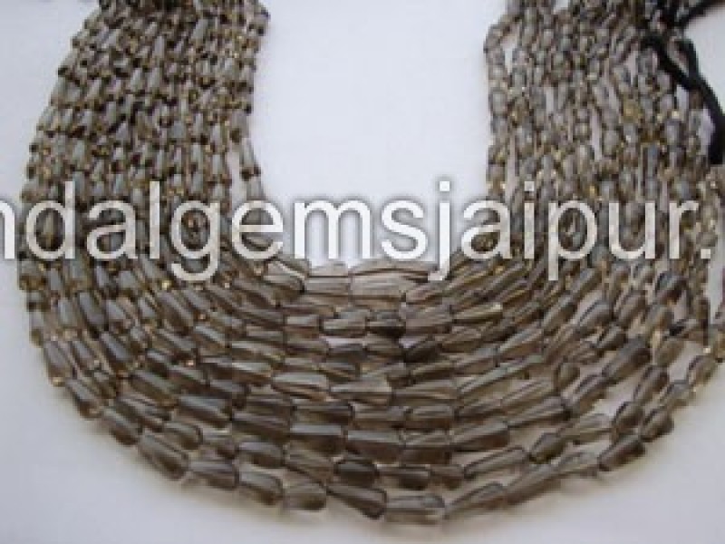 Smokey Plain Drops Shape Beads
