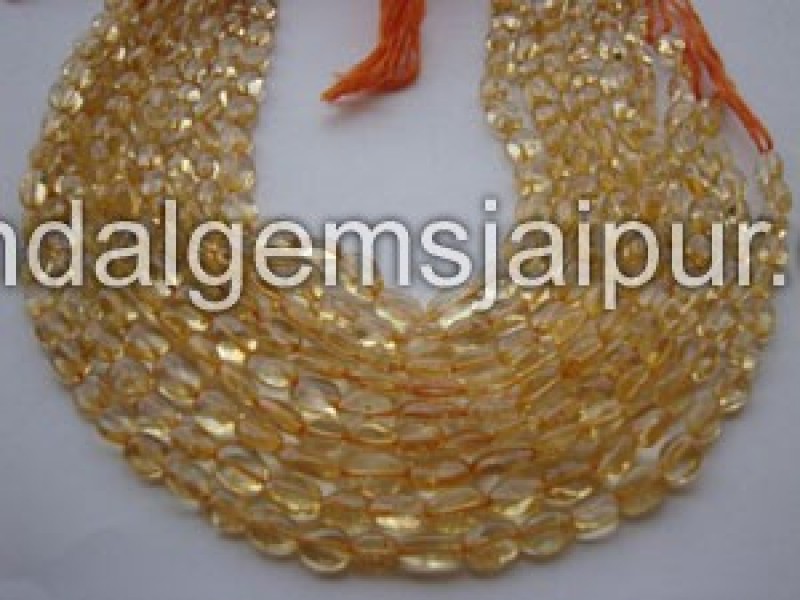 Citrine Plain Oval Shape Beads