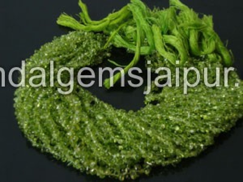 Peridot Plain Drops Shape Beads