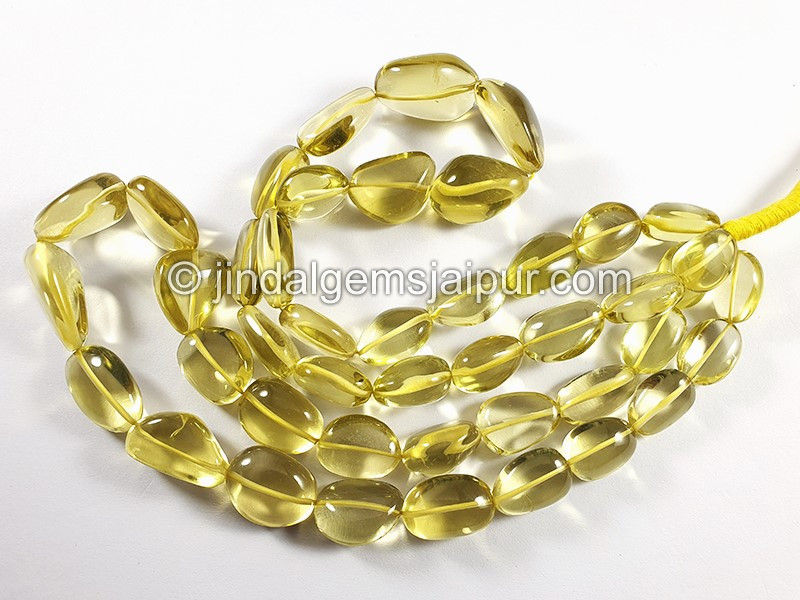 Lemon Quartz Smooth Nuggets Shape Beads