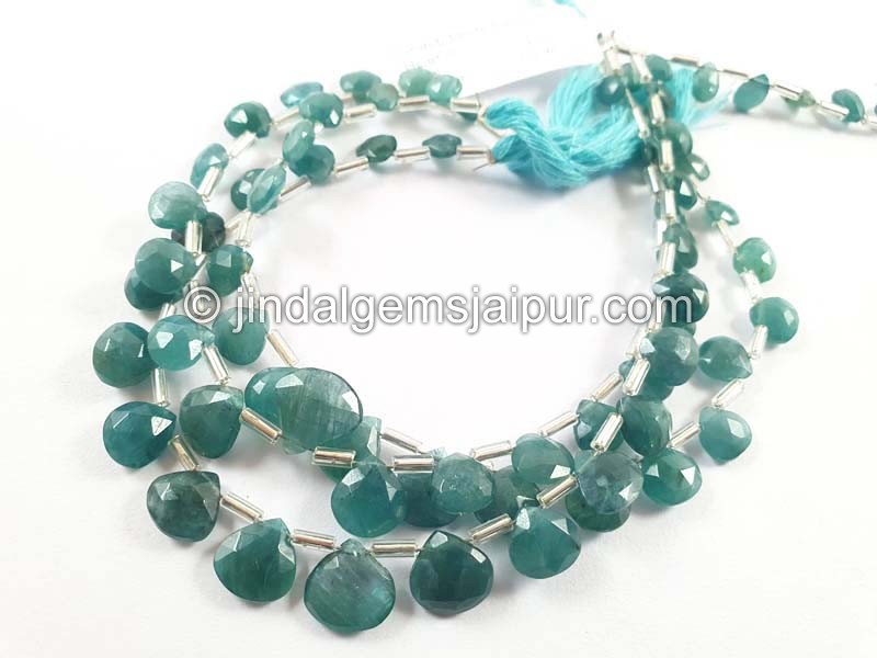 Grandidierite Faceted Heart Beads -- GRDRT79