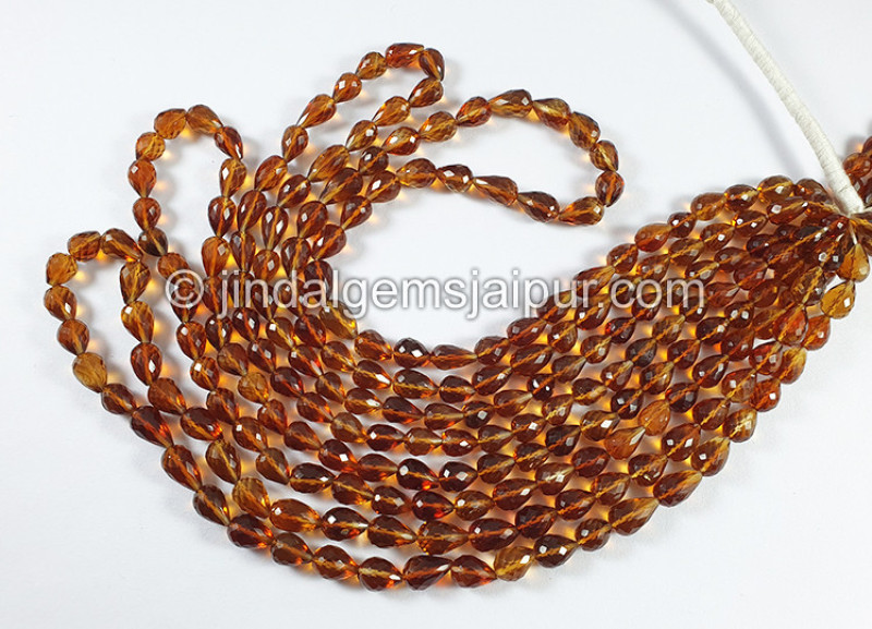 Madeira Citrine Faceted Drops