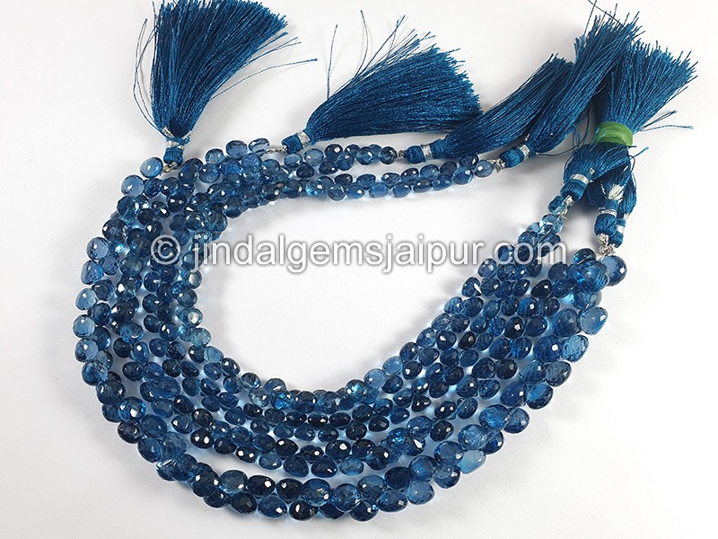 London Blue Topaz Faceted Onion Shape Small Beads