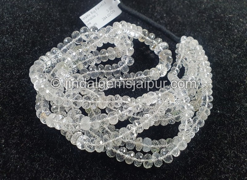 Petalite Big Faceted Roundelle Shape Beads