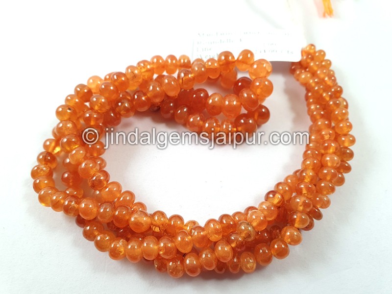 Mandarin Garnet Smooth Roundelle Beads