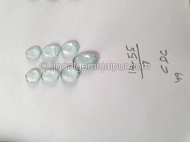 Milky Aquamarine Rose Cut Slices -- DEAQMA139