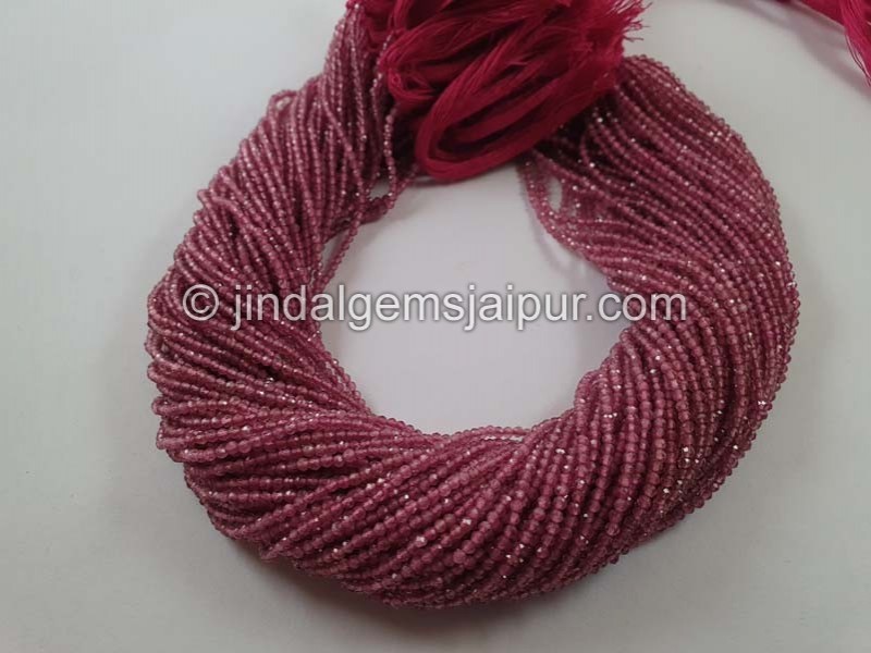 Rubellite Tourmaline Micro Cut Round Beads