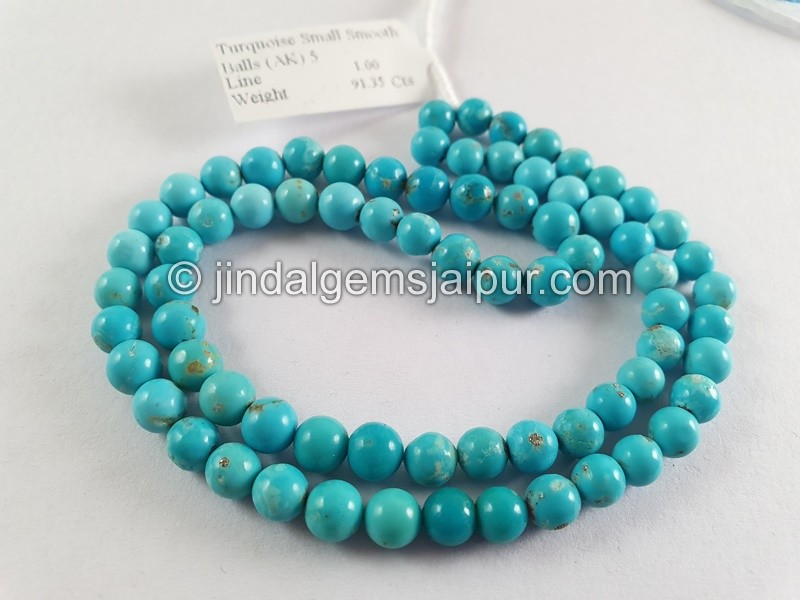 Turquoise Smooth Round Ball Shape Beads
