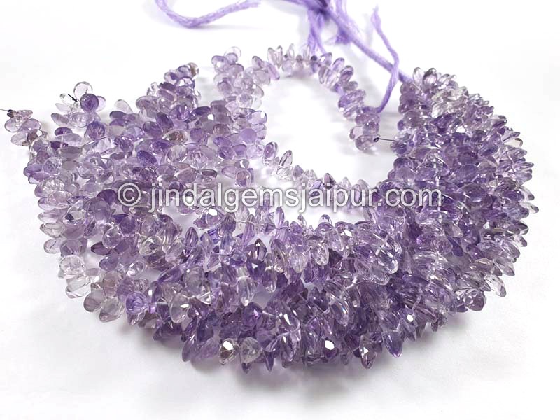 Amethyst Cut Pear Shape Small Beads