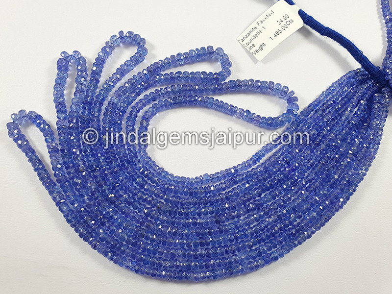 Tanzanite Faceted Roundelle Shape Beads