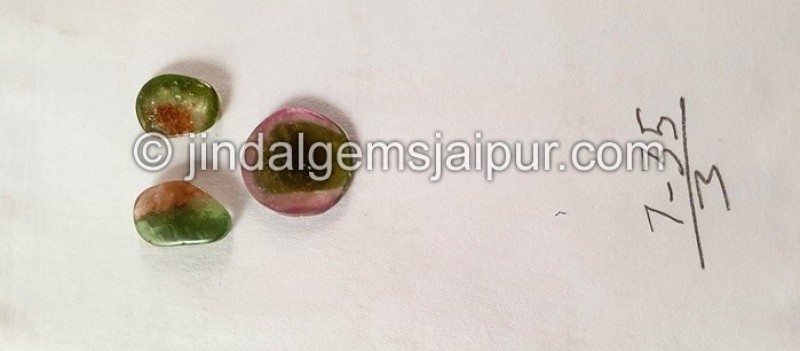 Watermelon Tourmaline Smooth Slices -- DETUR88