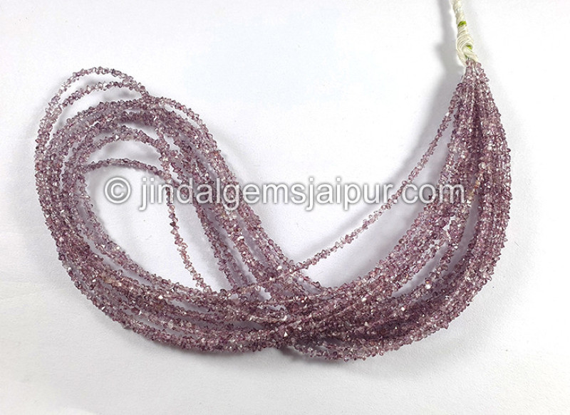 Light Magenta Pink Double Terminated Diamond Quartz Beads