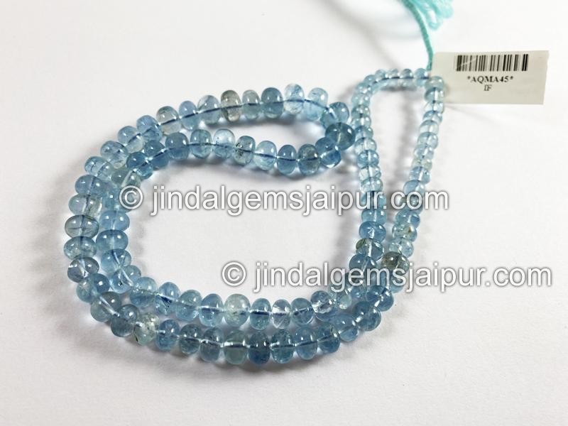 Aquamarine Smooth Roundelle Beads