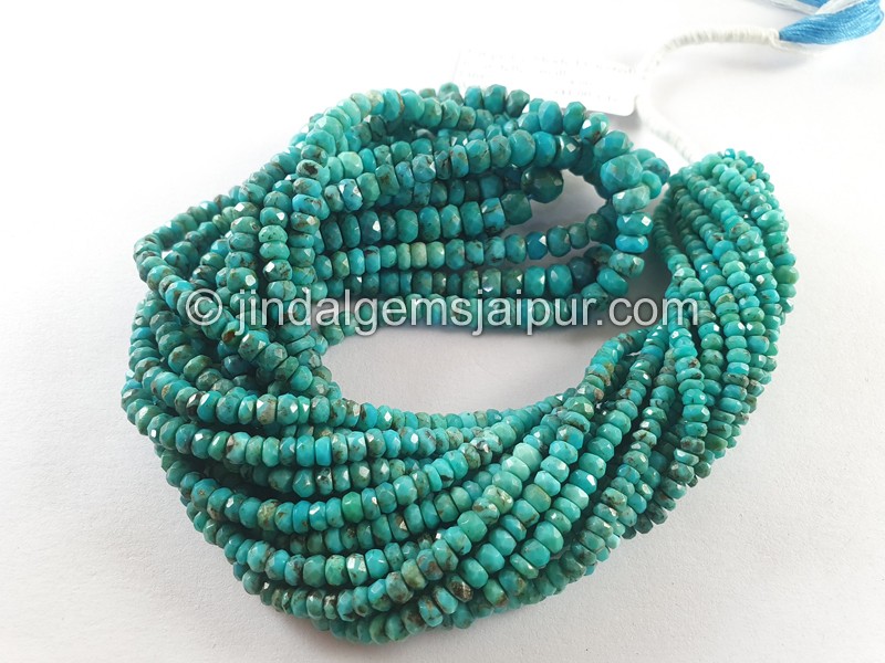 Turquoise Faceted Roundelle Shape Beads