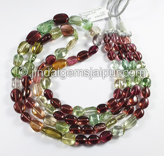 Tourmaline Smooth Nuggets Shape SUP Beads
