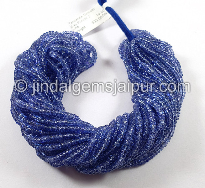 Tanzanite Smooth Roundelle Ponchi Beads