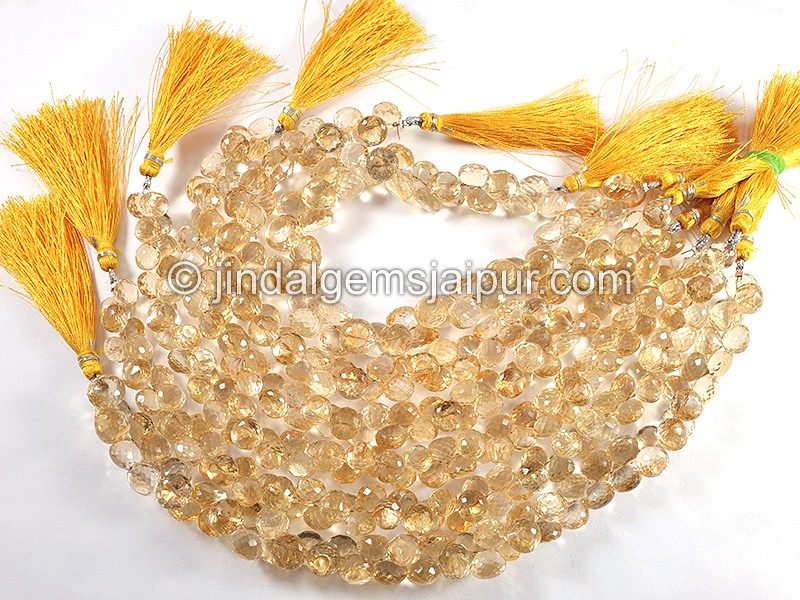 Citrine Faceted Onion Shape Beads