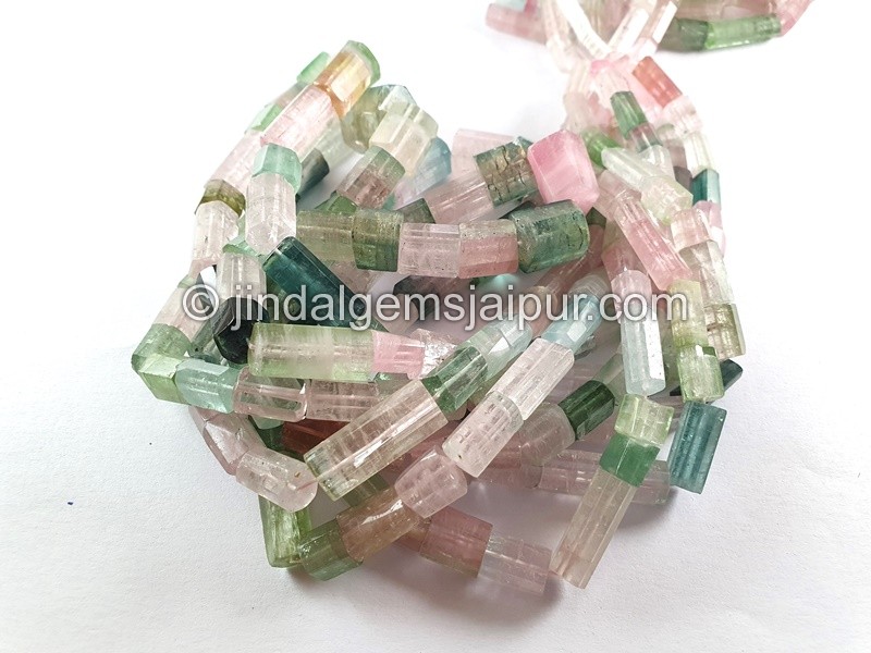 Afghan Tourmaline Step Cut Pipe Beads