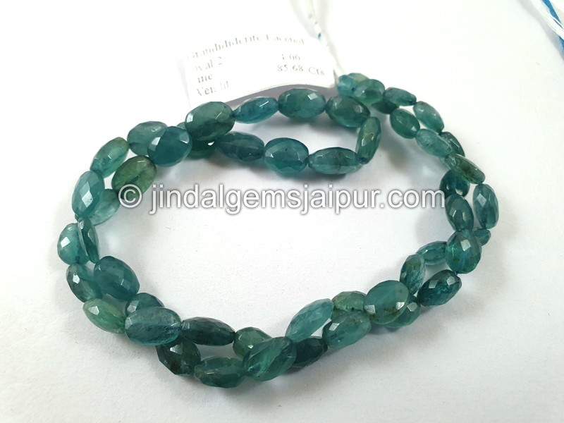 Indicolite Grandidierite Faceted Oval Beads