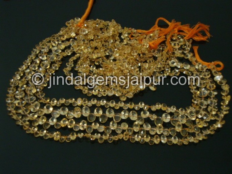 Citrine Cut Oval Beads