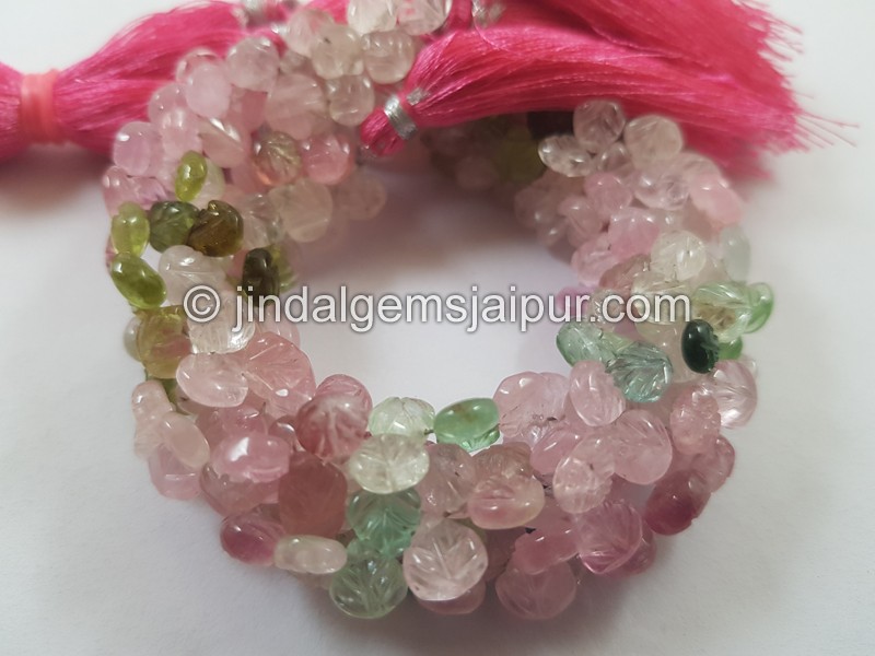 Afghan Tourmaline Carved Heart Beads