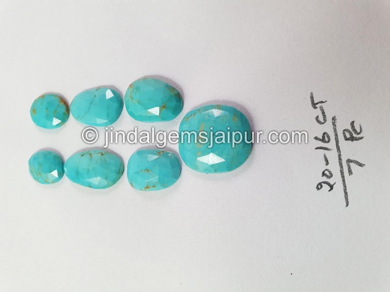 Golden Spiderweb Turquoise Rose Cut Slices