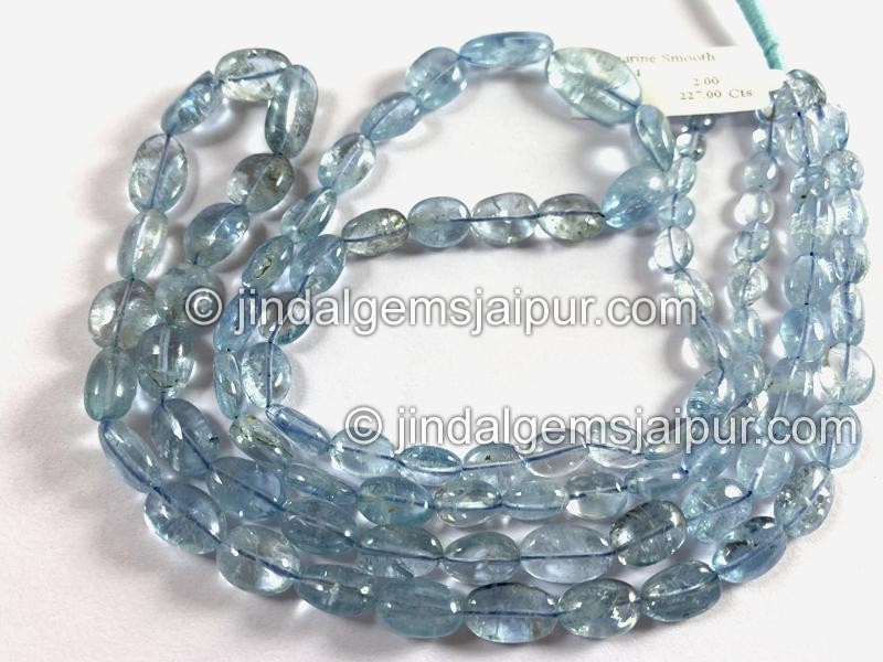 Aquamarine Smooth Nugget Shape Beads Aquamarine Plain Nugget Gemstone Necklace Aquamarine Aquamarine Beads Aquamarine Necklace