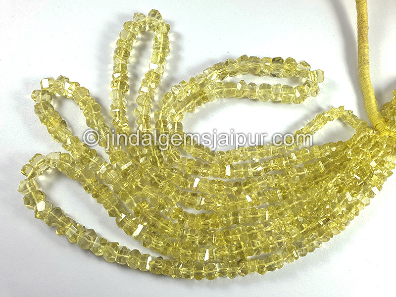 Lemon Quartz Irregular Roundelle Shape Beads