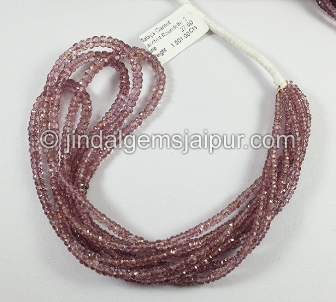 Malaya Garnet Faceted Roundelle Shape Beads