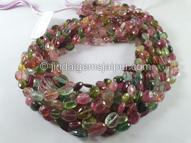 Tourmaline Faceted Oval Beads