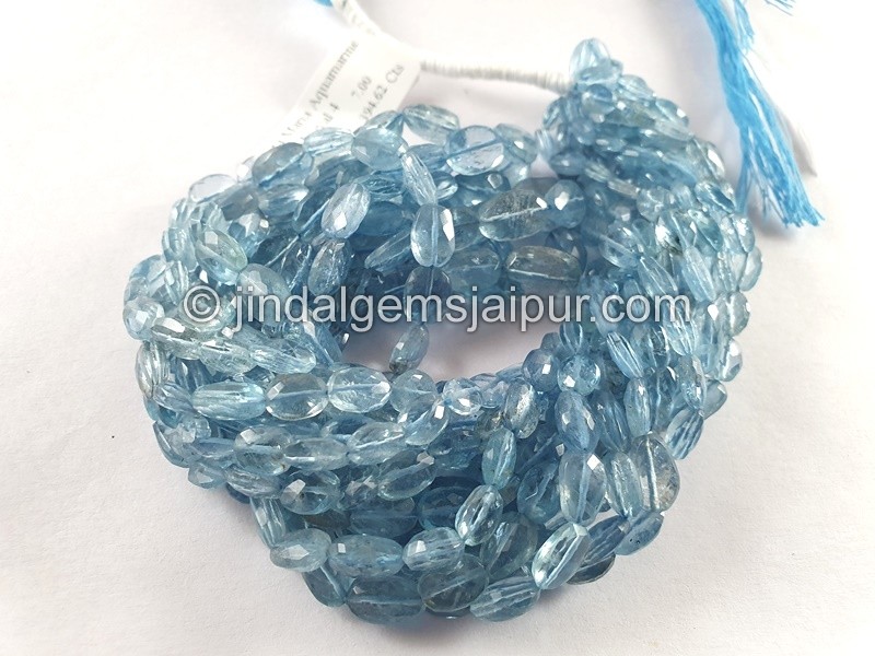 Santa Maria Aquamarine Faceted Oval Beads