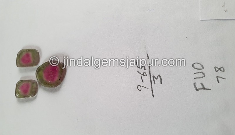 Watermelon Tourmaline Smooth Slices -- DETUR180