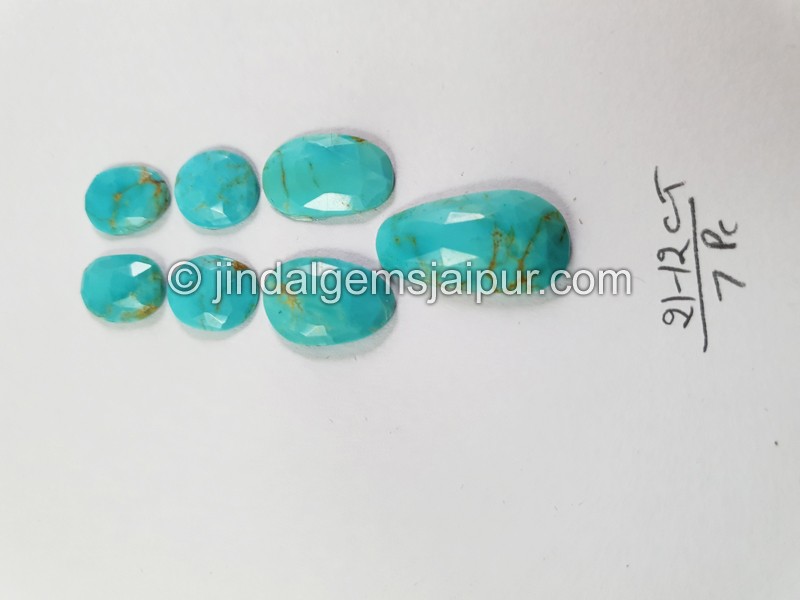 Golden Spiderweb Turquoise Rose Cut Slices