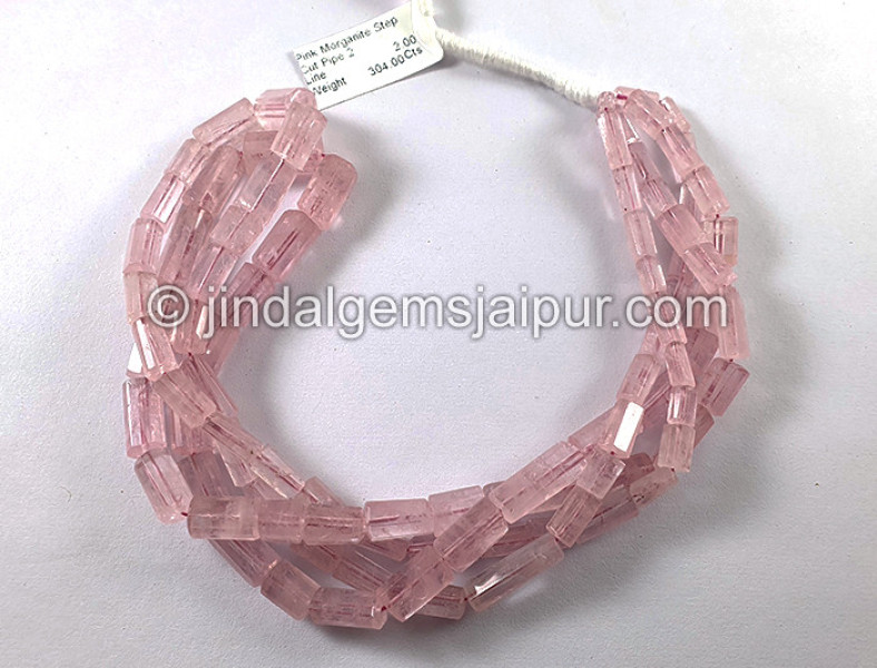 Pink Morganite Pipe Shape Beads