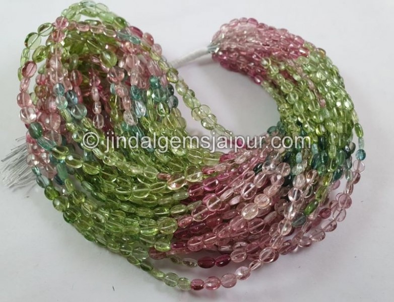 Tourmaline Smooth Oval Beads