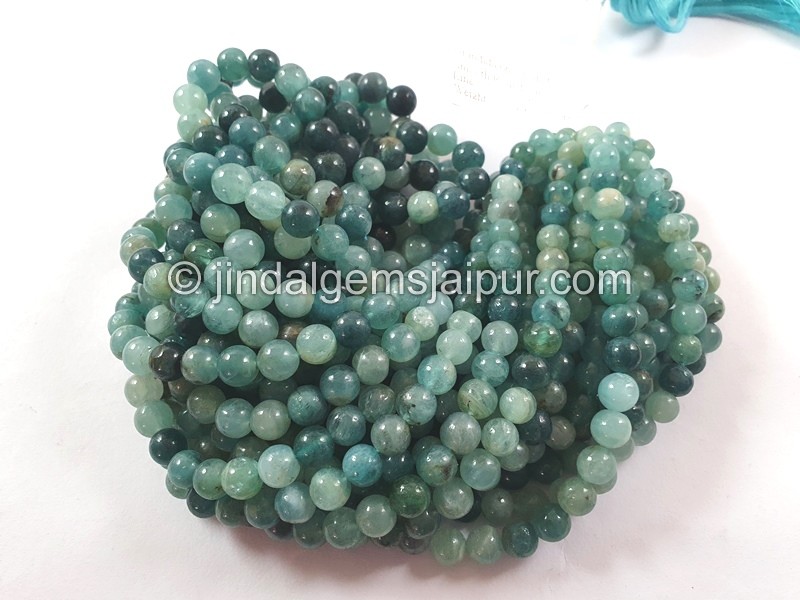 Grandidierite Shaded Balls Shape Beads