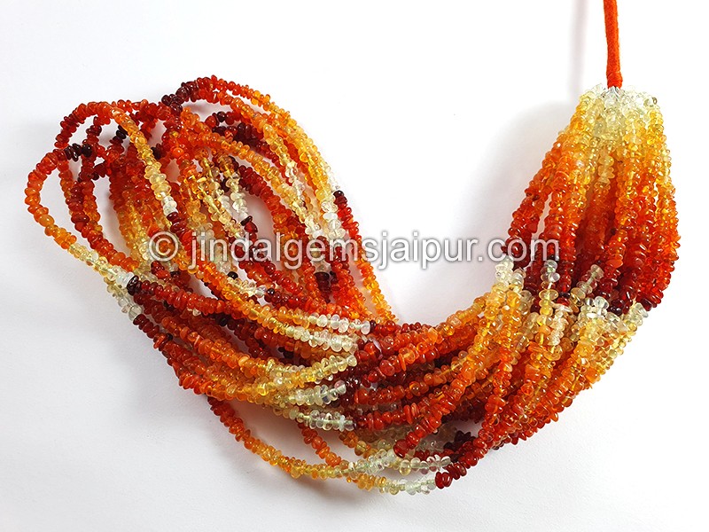 Fire Opal Smooth Chips Beads