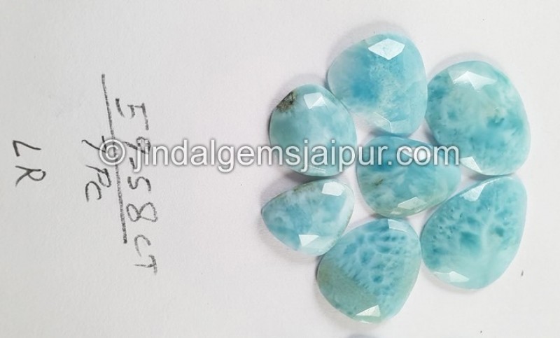 Larimar Rose Cut Slices