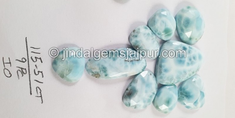 Larimar Rose Cut Slices