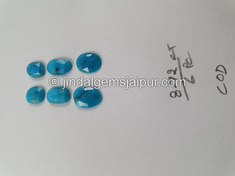 Black Spiderweb Turquoise Rose Cut Slices