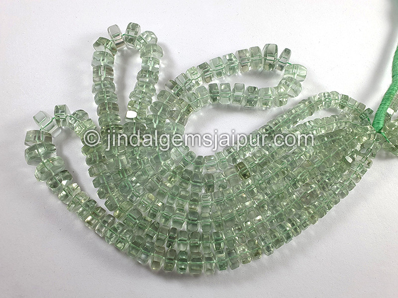Green Amethyst Step Cut Bolt Shape Beads
