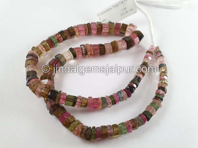 Tourmaline Step Cut Bolt Beads