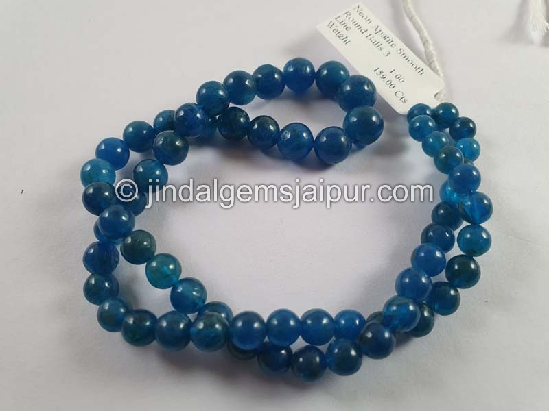 Neon Apatite Smooth Round Beads -- APTA45