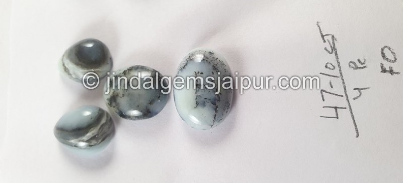 Peru Blue Opal Smooth Cabochons -- CTBLOP7