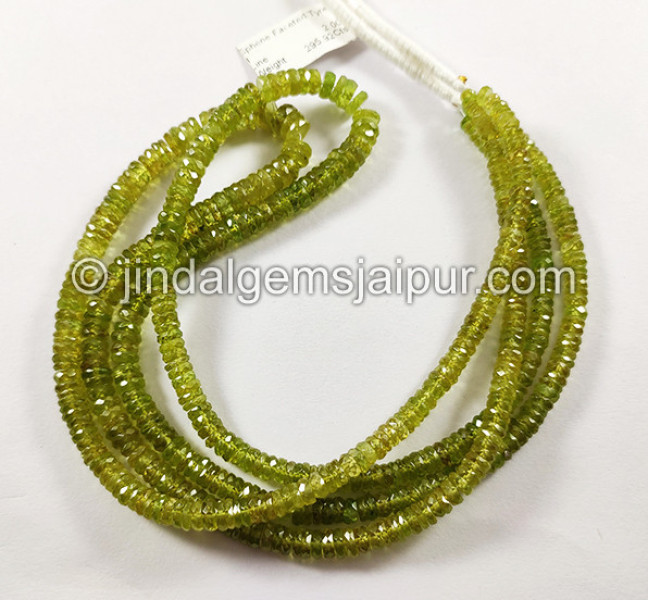 Sphene Faceted Tyre Shape Beads