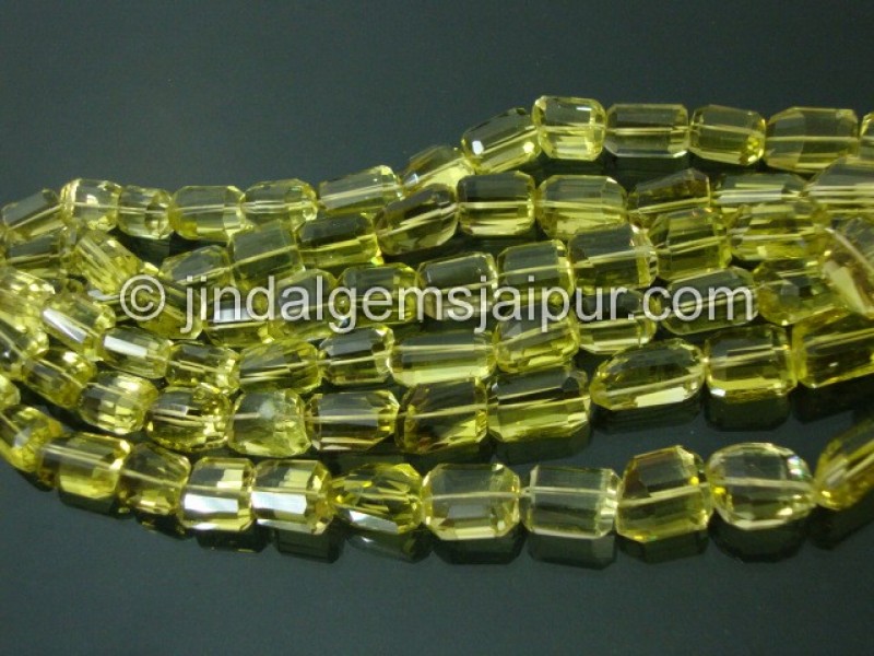 Lemon Quartz Faceted Nuggets Shape Beads